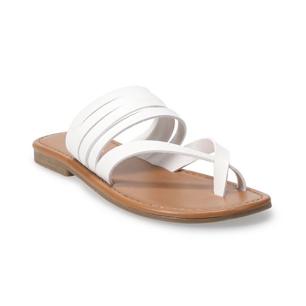 Sonoma Cressida Sandal White Size 8 Flat Strappy Sandals wedding NEW graduation